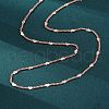 Brass Curb Chains Necklaces for Women NJEW-D302-07RG-4