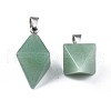 Natural Green Fluorite Pendants G-N326-107E-4