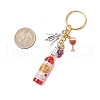 Resin & Glass & Alloy Keychain KEYC-JKC01158-03-3