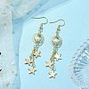 Brass Dangle Earring EJEW-TA00478-2
