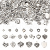  100Pcs 20 Styles Tibetan Style Alloy Pendants FIND-TA0003-59-9