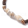 Natural Coconut Disc Stretch Bracelets BJEW-JB10254-3