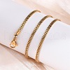 2.5MM 304 Stainless Steel Double Box Chain Necklaces NJEW-Q013-05G-5