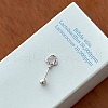 Brass Pave Pink Cubic Zirconia Cartilage Earrings FS-WG47071-02-1