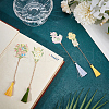 Gorgecraft 4Pcs 4 Styles Brass Bookmarks AJEW-GF0008-38-4