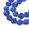 Luminous Handmade Gold Foil Glass Beads Strands FOIL-N029-01H-4