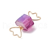 4Pcs 4 Colors Electroplated Natural Quartz Pendants PALLOY-TA00224-01-5