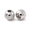 Non-Tarnish Textured 304 Stainless Steel Beads STAS-P306-01B-P-3