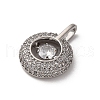Brass Micro Pave Cubic Zirconia Pendants KK-Q070-01D-P-2