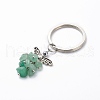 Natural Green Aventurine Angel Pendant Keychain KEYC-JKC00382-05-3