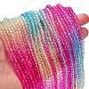 Transparent Painted Glass Beads Strands X1-DGLA-A034-T3mm-A14-2