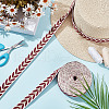GOMAKERER about 10.5~11 yards Ethnic Style Polycotton Jacquard Leaf Ribbons OCOR-GO0001-15A-5