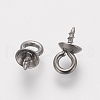 Tarnish Resistant 201 Stainless Steel Screw Eye Pin Peg Bails STAS-L205-18A-1