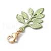 Painting Alloy Leaf Pendant Decorations HJEW-JM01873-5