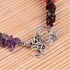 Gemstone Chip Beaded Anklets AJEW-AN00150-2