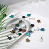 Yilisi 24Pcs 12 Styles Star Natural & Synthetic Gemstone Pendants G-YS0001-22-15