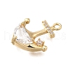 Brass Micro Pave Cubic Zirconia Pendants KK-Q048-09G-2