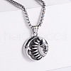 Cool Men's Stainless Steel Moon Sun Yin-yang Pendant Necklaces LE7690-2-1