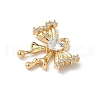 Brass Micro Pave Cubic Zirconia Pendants KK-S531-08G-3