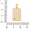 Brass with Cubic Zirconia Pendants KK-Q096-12G-3