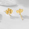 Elegant Leaf S925 Sterling Silver Stud Earrings TL3203-1-2
