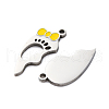 304 Stainless Steel Enamel Split Pendants STAS-H235-04B-P-3