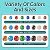 96Pcs 24 Styles Luminous Handmade Gold Sand Lampwork Beads LAMP-TA0001-05-4