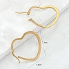 Elegant Heart 304 Stainless Steel Hoop Earrings FV0783-2