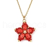 Handmade Glass Seed Beaded and Synthetic Imperial Jasper Dyed Beads Star Pendant Necklaces for Women NJEW-MZ00114-05-2