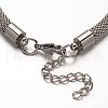 Tarnish Resistant 304 Stainless Steel Network Chains Bracelets BJEW-O096-C-02-2
