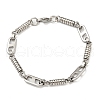 304 Stainless Steel Column & Oval Link Chain Bracelet BJEW-B078-38P-1