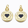 Brass Micro Pave Cubic Zirconia Pendants ZIRC-N039-148D-NF-1