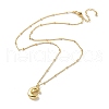 Initial Letter Brass Pendant Necklaces NJEW-A015-21G-C-2