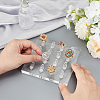 16-Slot Acrylic Jewelry Ring Organizer Display Stands ODIS-WH0009-32-3