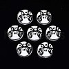 Halloween Printed Natural Wood Beads WOOD-T021-77-1