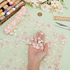 2 Yards Polyester Embroidery Strawberry & Flower Lace Ribbon OCOR-WH0100-55-3