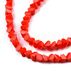 Opaque Solid Color Glass Beads Strands GLAA-N052-01-A10-3