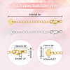 Unicraftale 20Pcs 2 Colors Brass Curb Chain Extender KK-UN0001-79-3