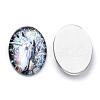 Flatback Glass Cabochons GGLA-S034-25x18-022-2