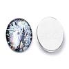 Flatback Glass Cabochons GGLA-S034-25x18-022-2