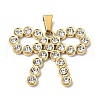 Ion Plating(IP) 304 Stainless Steel Rhinestone Pendants STAS-Z066-06G-02-1