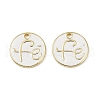 Brass Enamel Charms KK-R224-04G-2