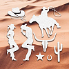 Cowboy Theme Stainless Steel Cutting Dies Stencils DIY-WH0279-068-5