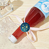 Brass Wax Seal Stamp with Wood Handle AJEW-WH0412-0026-5