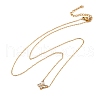304 Stainless Steel Cubic Zirconia Butterfly Pendant Necklaces NJEW-Z057-05B-G-4