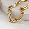 Brass Enamel Links Bracelets for Women BJEW-B125-06G-2