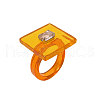 Resin Rhinestone Finger Rings for Women FS-WG5C33D-06-2