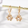 Brass Micro Pave Clear Cubic Zirconia Hoop Earrings for Women EJEW-G428-24G-01-2