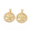 Brass Micro Pave Cubic Zirconia Pendants ZIRC-P106-22G-2