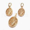 Brass Micro Pave Cubic Zirconia Jewelry Sets SJEW-F189-06G-1
